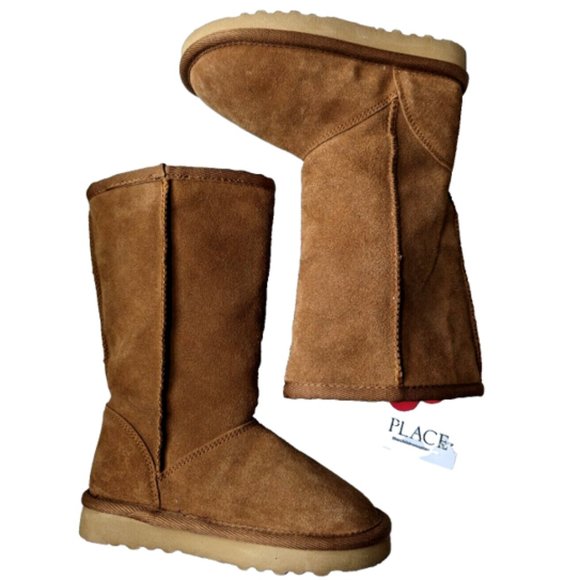 The Children's Place Girls Chalet Boot Furry Lined Winter Boot Brown 11 … - Picture 1 of 9